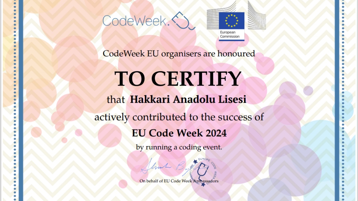 AB Codeweek etkinliklerimizi tamamladık